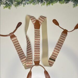 Tan and Red Suspenders